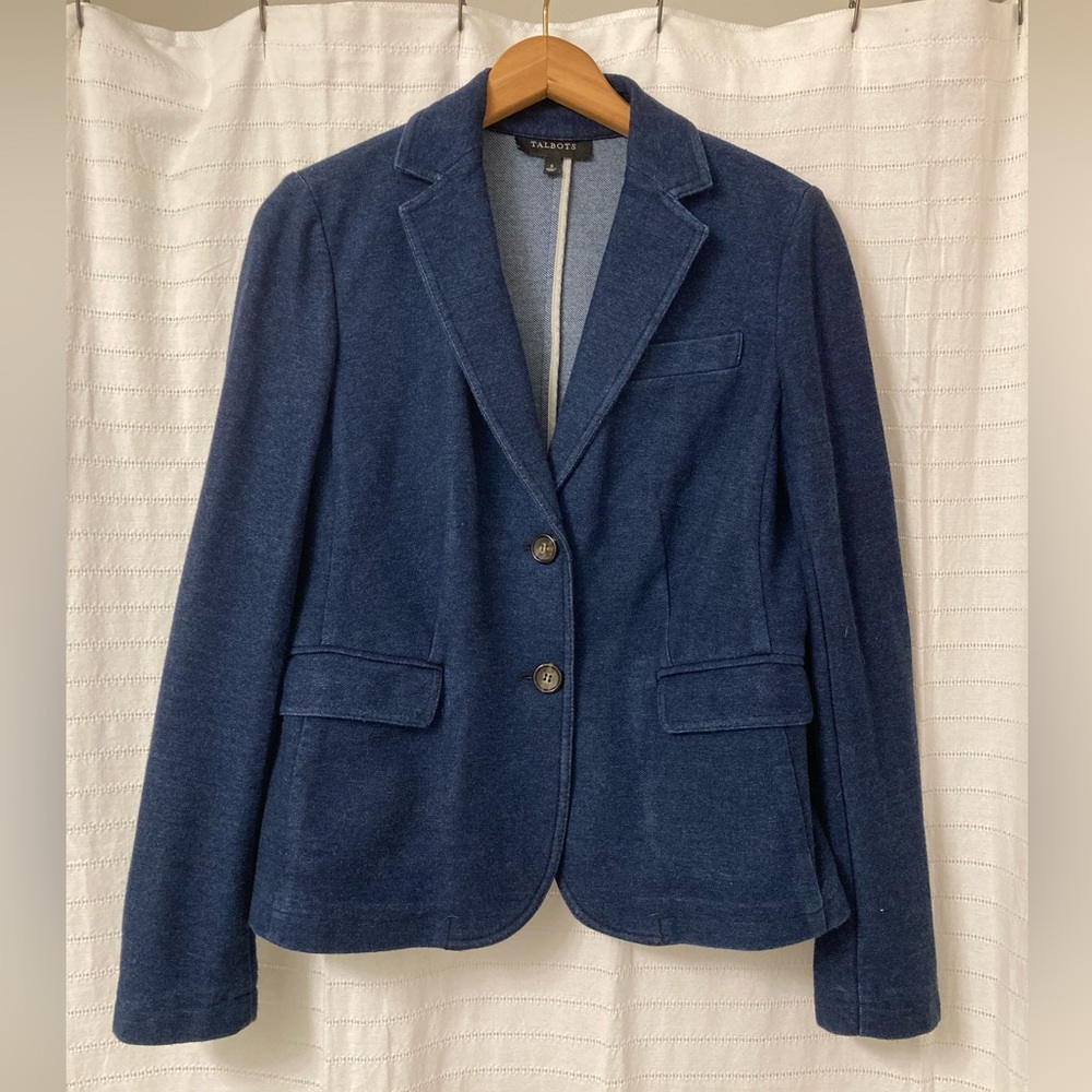 Talbots Blue Blazer Classic Denim Style. NWOT